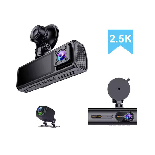 2.5K 3 Camera Channel 360 Degree Dash Cam Night Mini Car Dvr Dash Camera with 3.16 inch screen